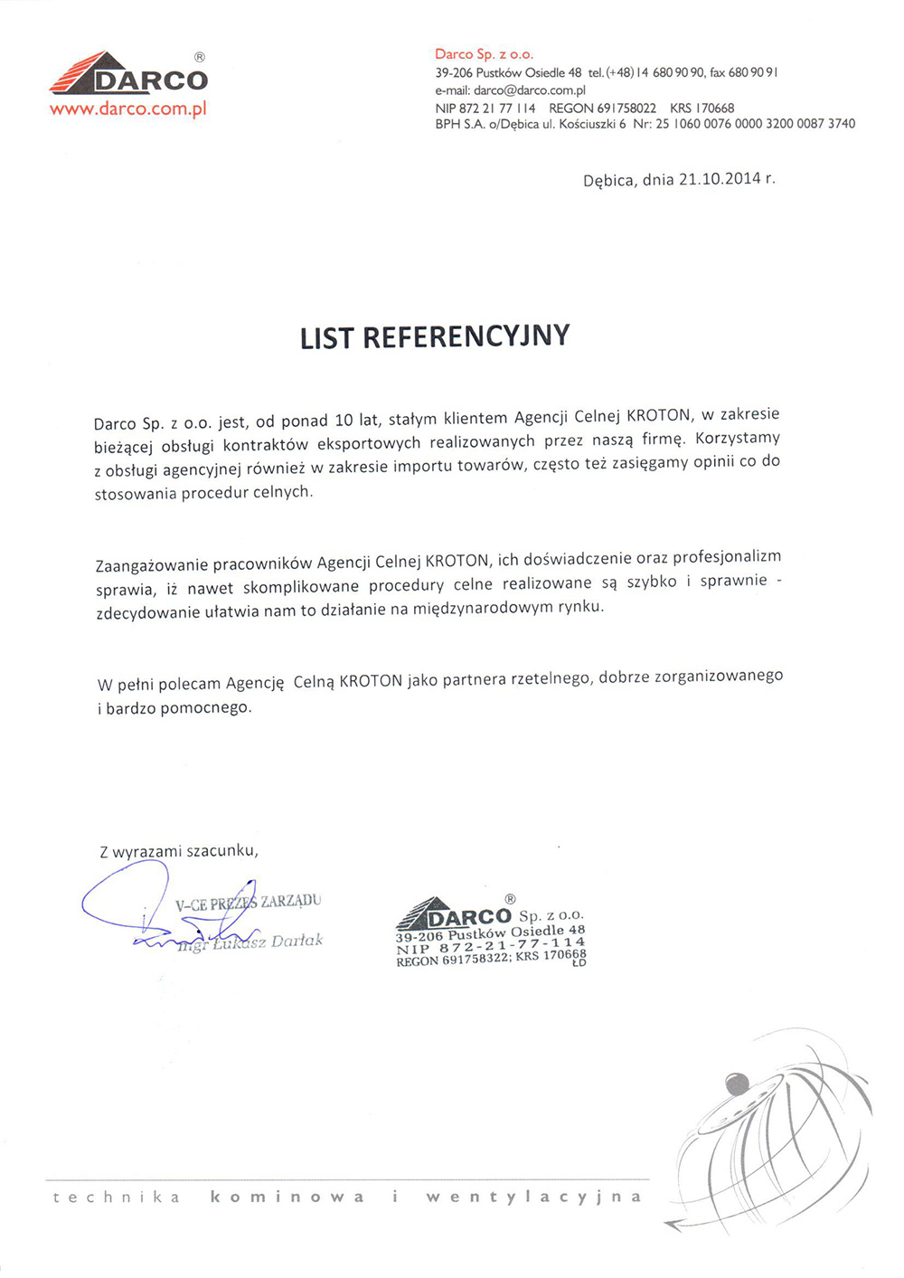 Referencje Darco