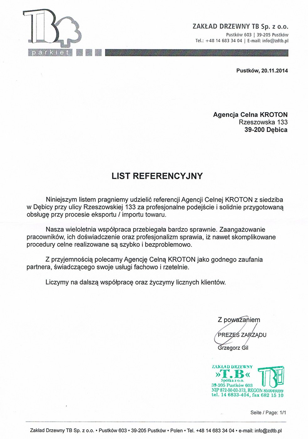 Referencje TB